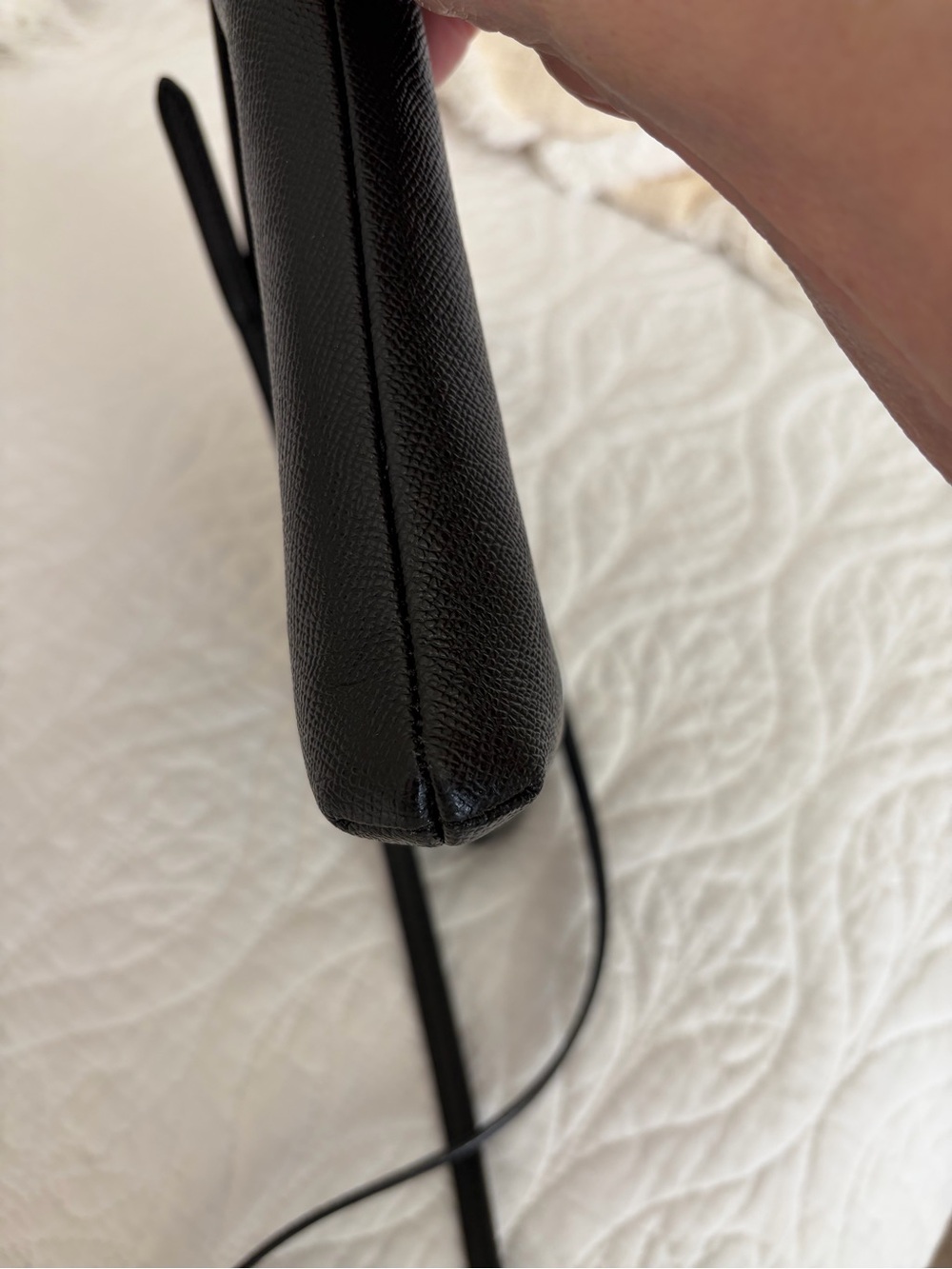 Coach Black Leather Crossbody with Gold-Tone Logo - Picture 5 of 8